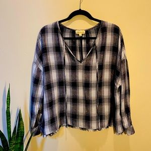 Cloth & Stone Long Sleeve Plaid Shirt